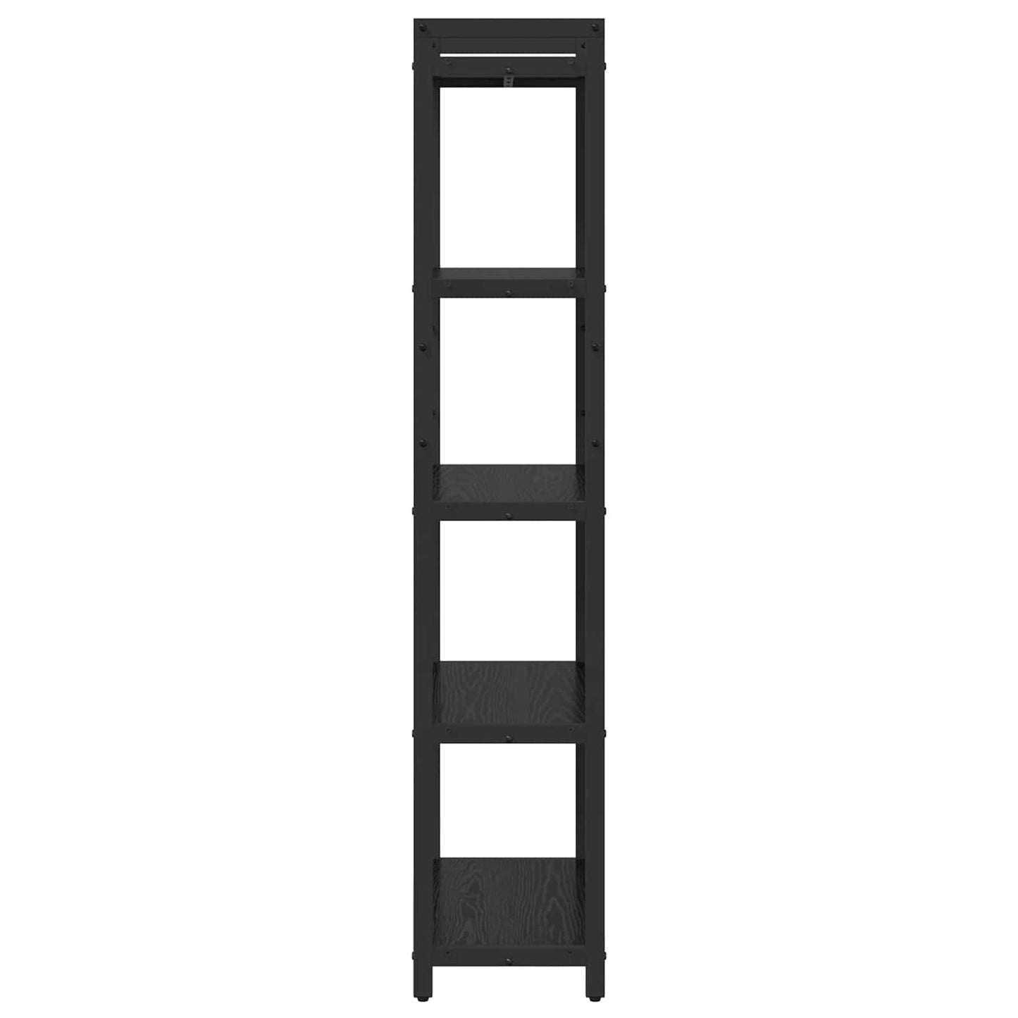 Bookshelf Black Oak 60 x 30 x 155 cm Engineered Wood