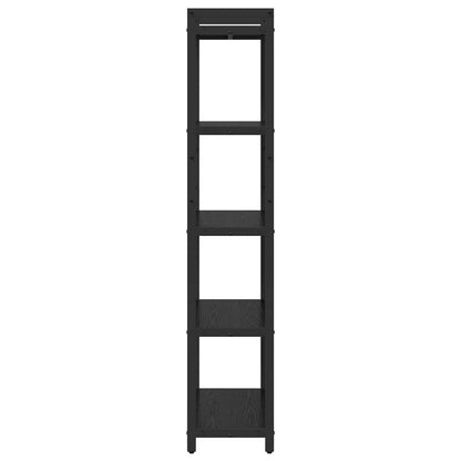 Bookshelf Black Oak 60 x 30 x 155 cm Engineered Wood