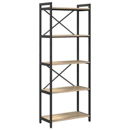 Bookshelf 60 x 30 x 155 cm Engineered Wood Sonoma Oak