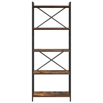 Bookshelf Smoked Oak 60 x 30 x 155 cm Engineered Wood