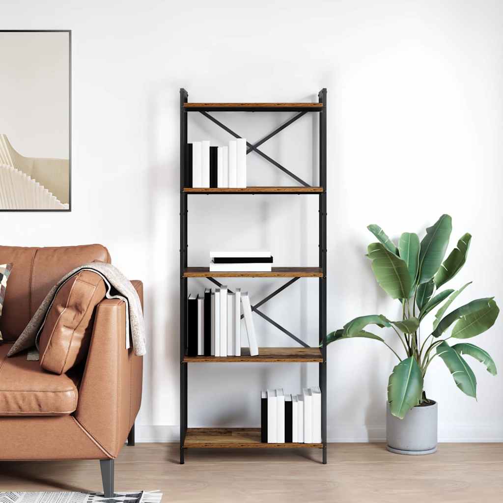 Bookshelf Old wood 60 x 30 x 155 cm Engineered Wood