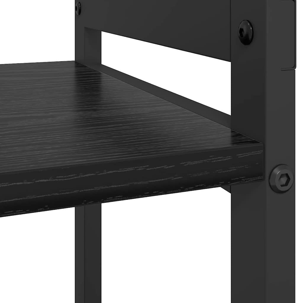 Bookshelf Black Oak 60 x 30 x 85 cm Engineered Wood