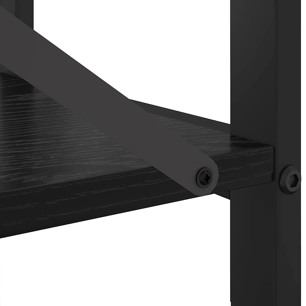 Bookshelf Black Oak 60 x 30 x 85 cm Engineered Wood