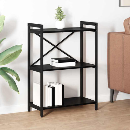 Bookshelf Black Oak 60 x 30 x 85 cm Engineered Wood