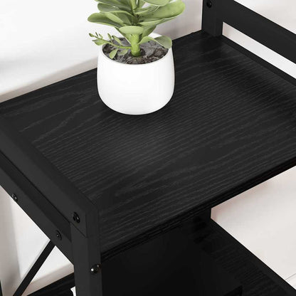 Bookshelf Black Oak 60 x 30 x 85 cm Engineered Wood