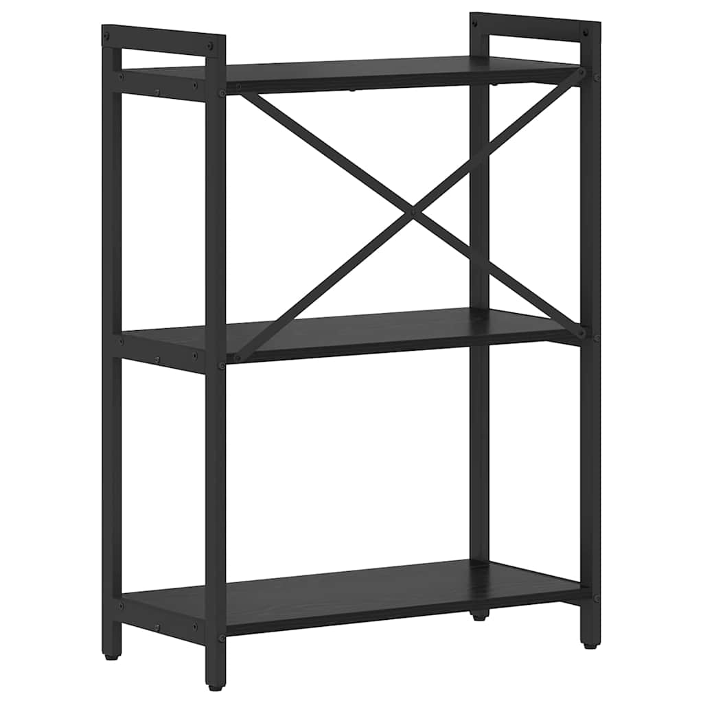 Bookshelf Black Oak 60 x 30 x 85 cm Engineered Wood