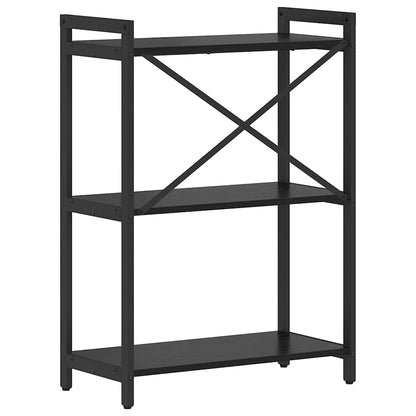 Bookshelf Black Oak 60 x 30 x 85 cm Engineered Wood
