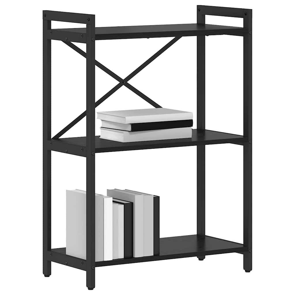 Bookshelf Black Oak 60 x 30 x 85 cm Engineered Wood