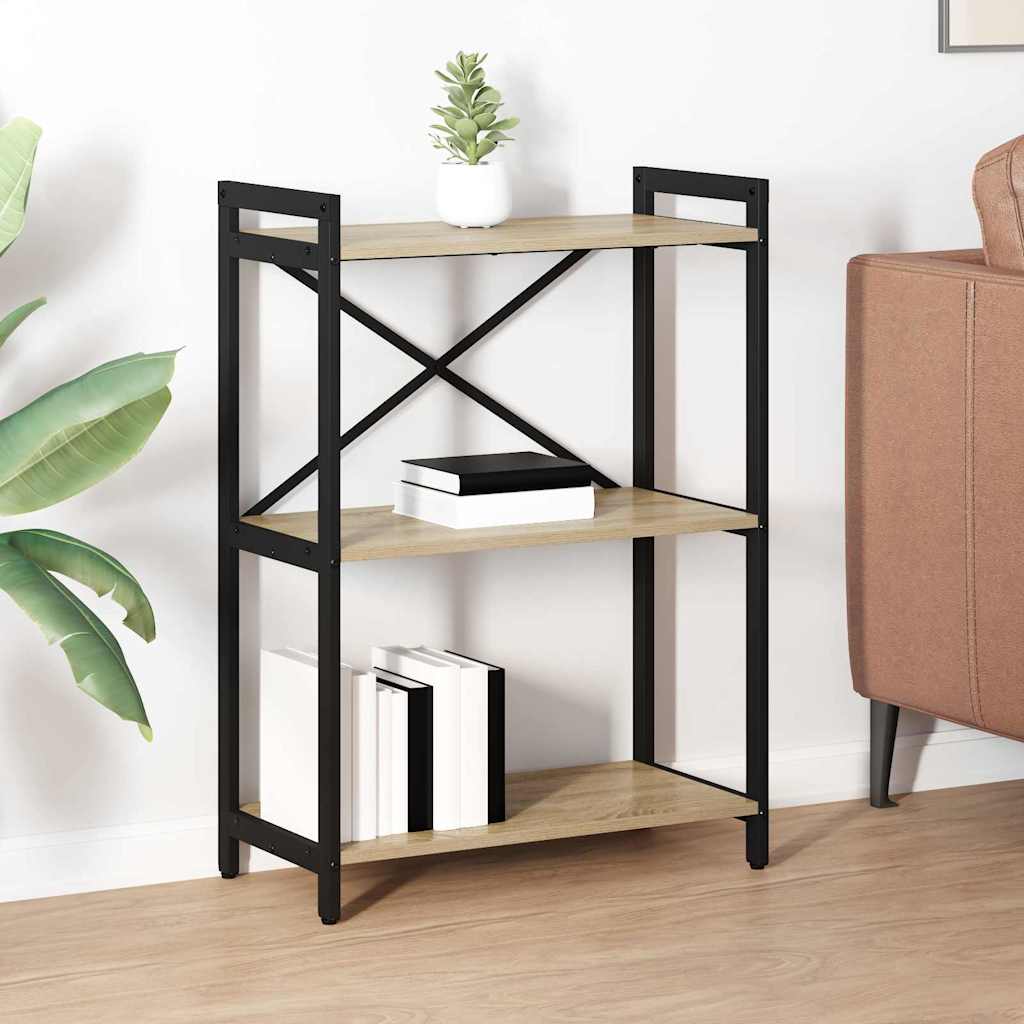 Bookshelf Sonoma Oak 60 x 30 x 85 cm Engineered Wood