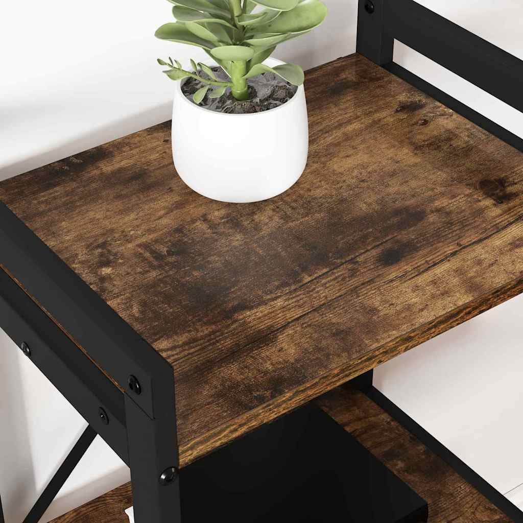 Bookshelf Smoked Oak 60 x 30 x 85 cm Engineered Wood