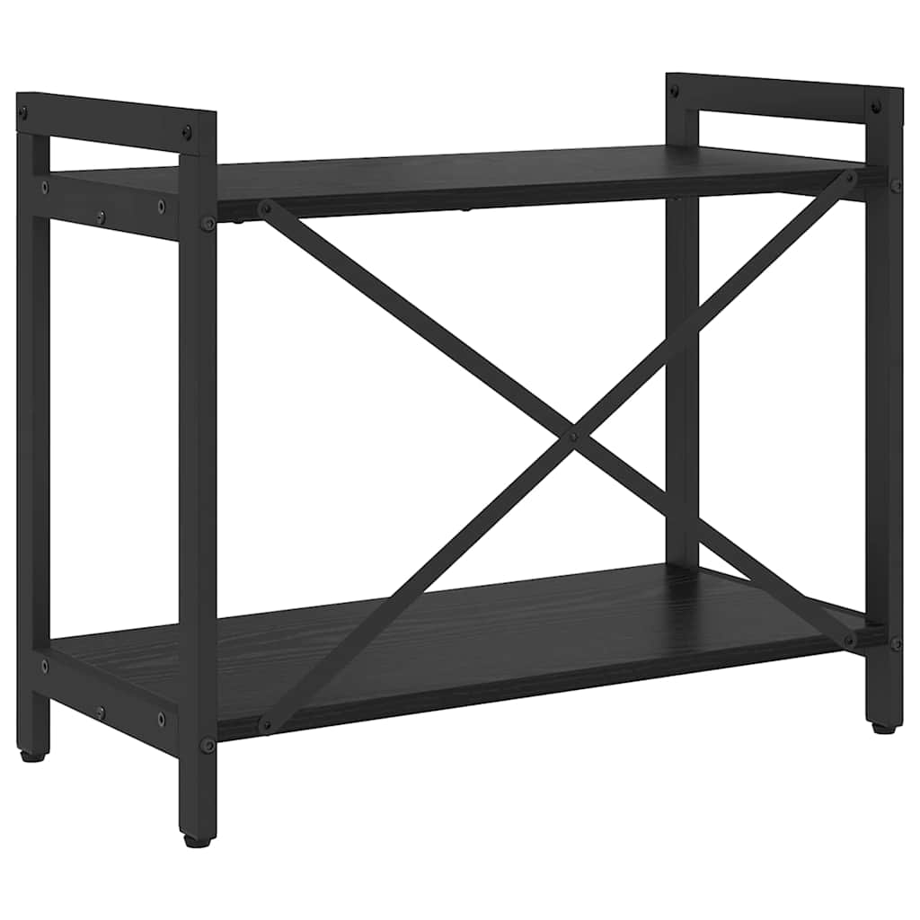 Bookshelf Black Oak 60 x 30 x 50 cm Engineered Wood