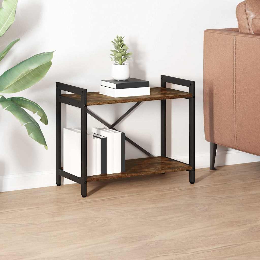Bookshelf Smoked Oak 60 x 30 x 50 cm Engineered Wood