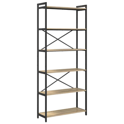 Bookshelf Sonoma Oak 80 x 30 x 189.5 cm Engineered Wood
