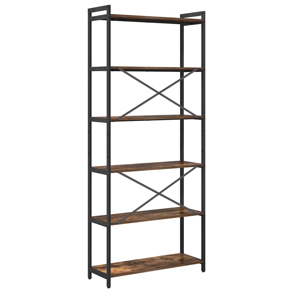 Bookshelf Smoked Oak 80 x 30 x 189.5 cm Engineered Wood