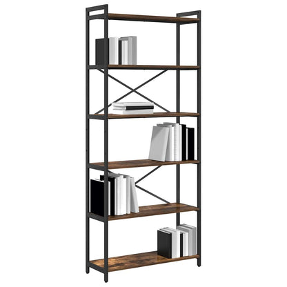 Bookshelf Smoked Oak 80 x 30 x 189.5 cm Engineered Wood