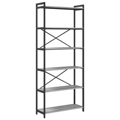 Bookshelf Grey sonoma 80 x 30 x 189.5 cm Engineered Wood