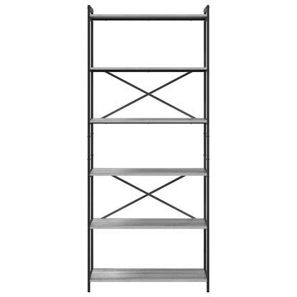 Bookshelf Grey sonoma 80 x 30 x 189.5 cm Engineered Wood