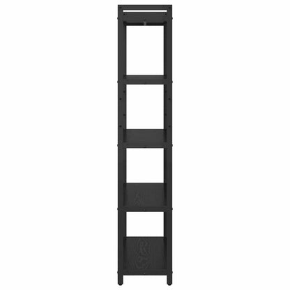Bookshelf Black Oak 80 x 30 x 155 cm Engineered Wood