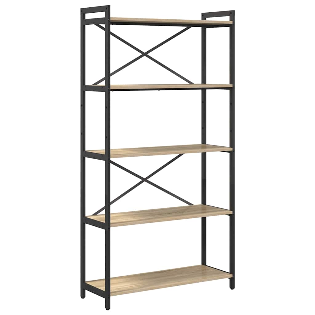 Bookshelf Sonoma Oak 80 x 30 x 155 cm Engineered Wood