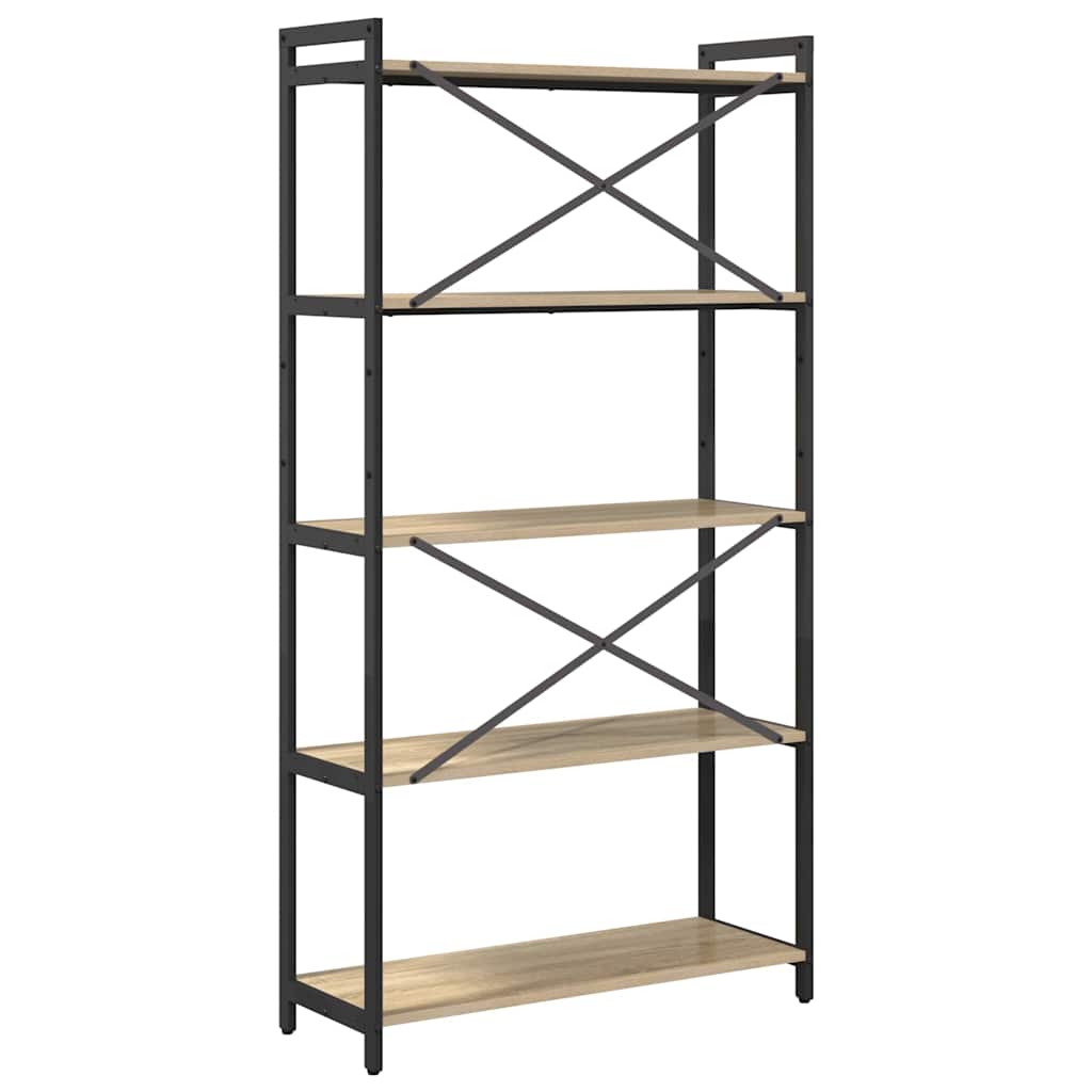 Bookshelf Sonoma Oak 80 x 30 x 155 cm Engineered Wood