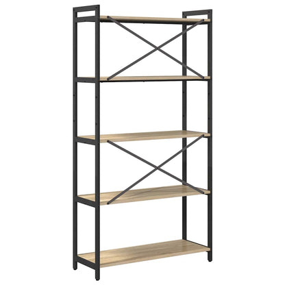Bookshelf Sonoma Oak 80 x 30 x 155 cm Engineered Wood