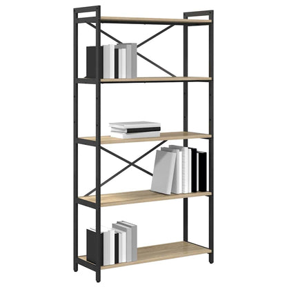 Bookshelf Sonoma Oak 80 x 30 x 155 cm Engineered Wood