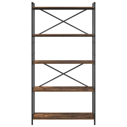 Bookshelf Smoked Oak 80 x 30 x 155 cm Engineered Wood