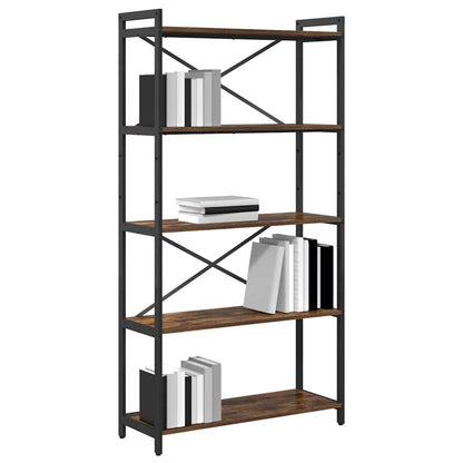 Bookshelf Smoked Oak 80 x 30 x 155 cm Engineered Wood