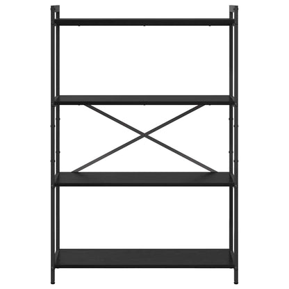 Bookshelf Black Oak 80 x 30 x 120 cm Engineered Wood