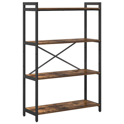 Bookshelf Smoked Oak 80 x 30 x 120 cm Engineered Wood