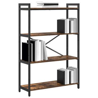 Bookshelf Smoked Oak 80 x 30 x 120 cm Engineered Wood