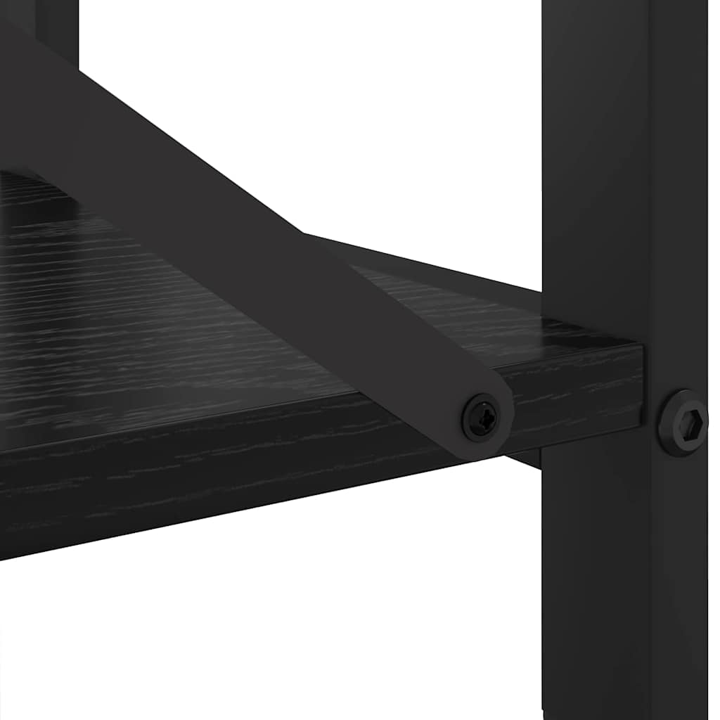 Bookshelf Black Oak 80 x 30 x 50 cm Engineered Wood