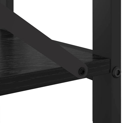 Bookshelf Black Oak 80 x 30 x 50 cm Engineered Wood