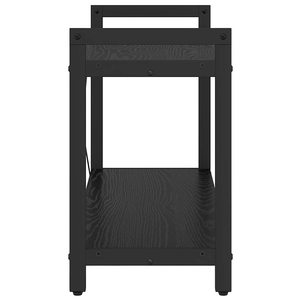 Bookshelf Black Oak 80 x 30 x 50 cm Engineered Wood