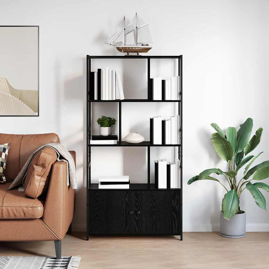 Bookshelf 80 x 30 x 155.5 cm Engineered Wood Black Oak