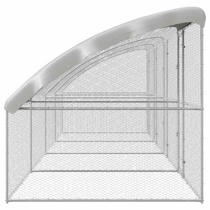 Chicken Cage 4 pcs Silver 800 x 200 x 200 cm Steel and PE