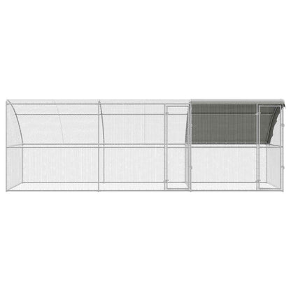 Chicken Cage 3 pcs Silver 600 x 200 x 200 cm Steel and PE