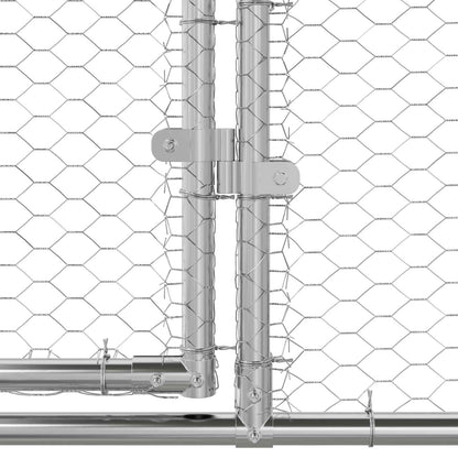 Chicken Cage 4 pcs Silver 800 x 200 x 200 cm Steel and PE