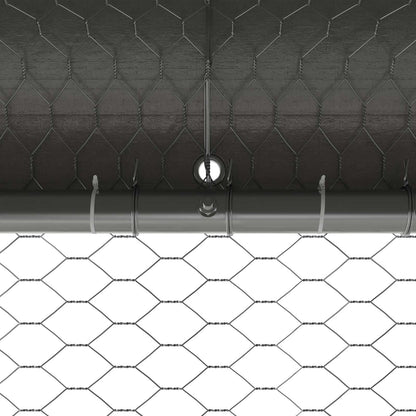 Chicken Cage 4 pcs Silver 800 x 200 x 200 cm Steel and PE