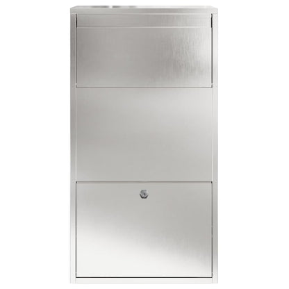 Parcel Drop Box Silver 44 x 22 x 82 cm Stainless Steel
