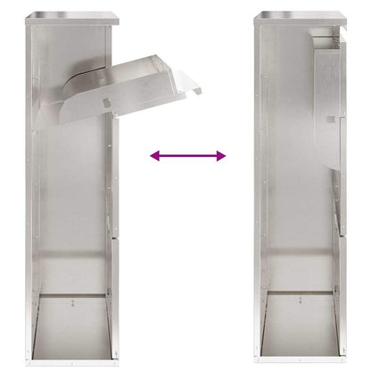 Parcel Drop Box Silver 44 x 22 x 82 cm Stainless Steel