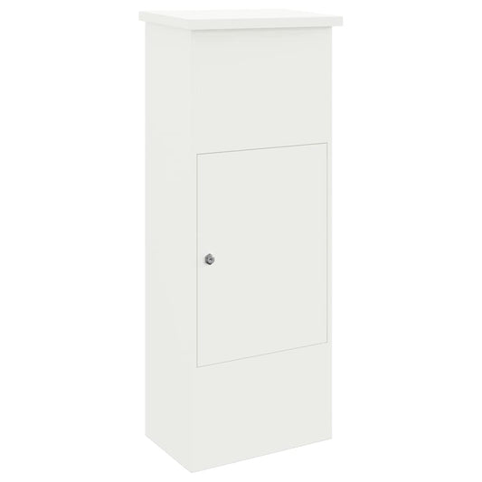 Parcel Drop Box with Storage White 44.5 x 29 x 110.5 cm Steel