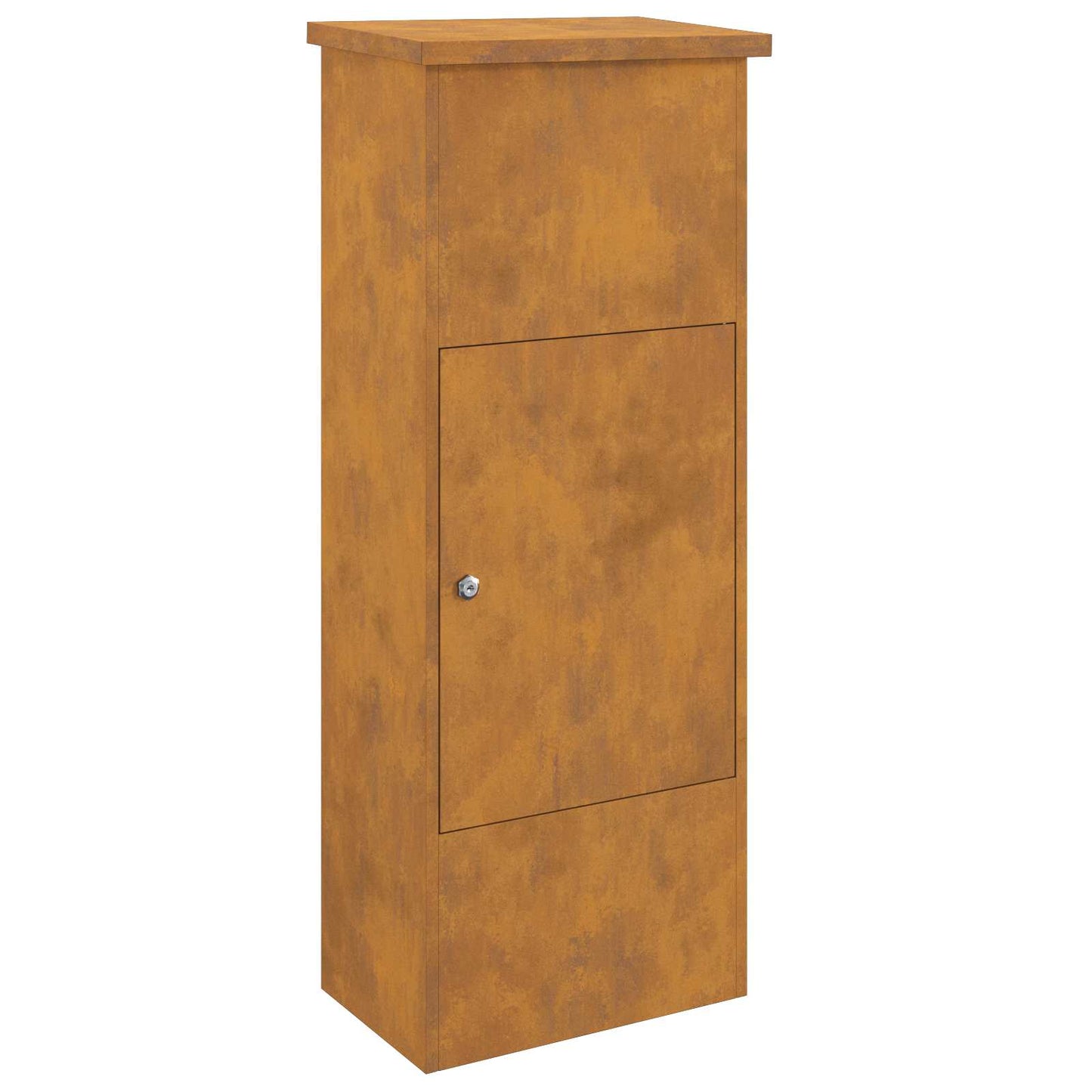 Parcel Drop Box Rusty 17.52 x 11.42 x 43.50 in Weathering Steel
