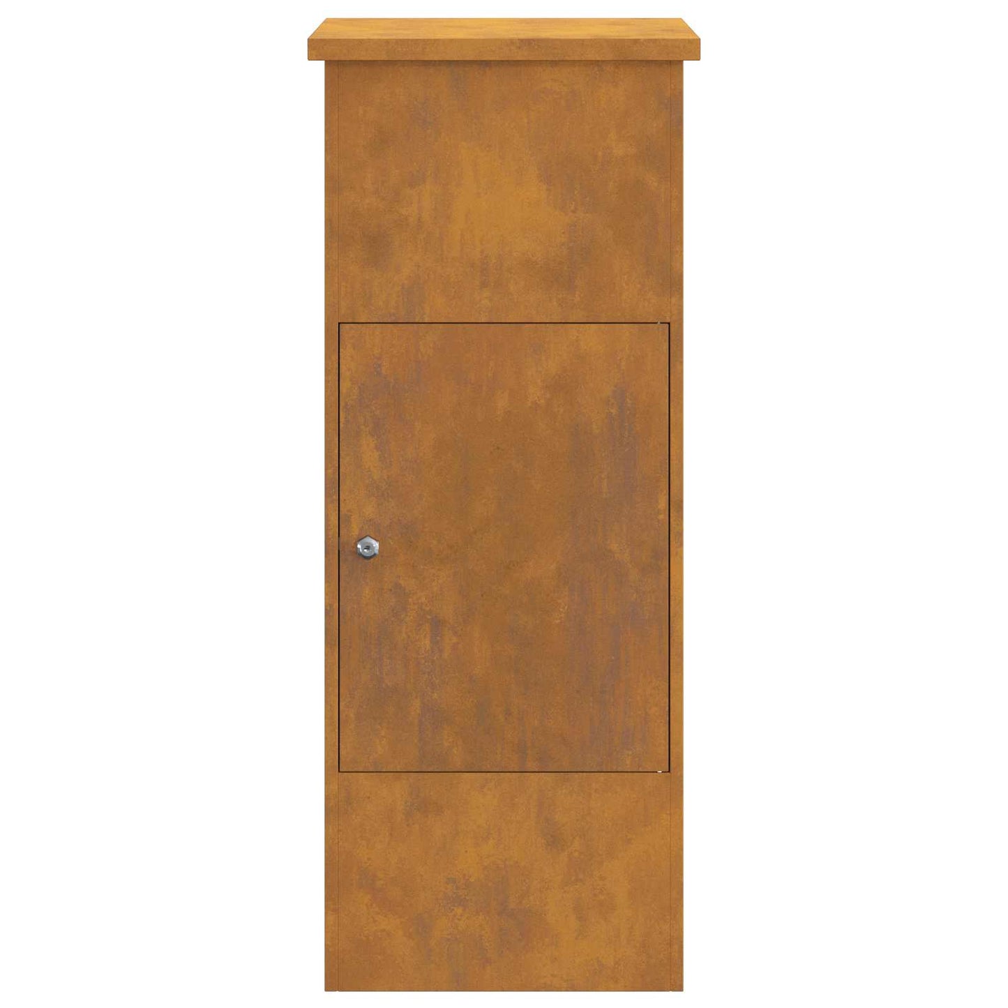 Parcel Drop Box Rusty 17.52 x 11.42 x 43.50 in Weathering Steel