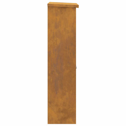 Parcel Drop Box Rusty 17.52 x 11.42 x 43.50 in Weathering Steel