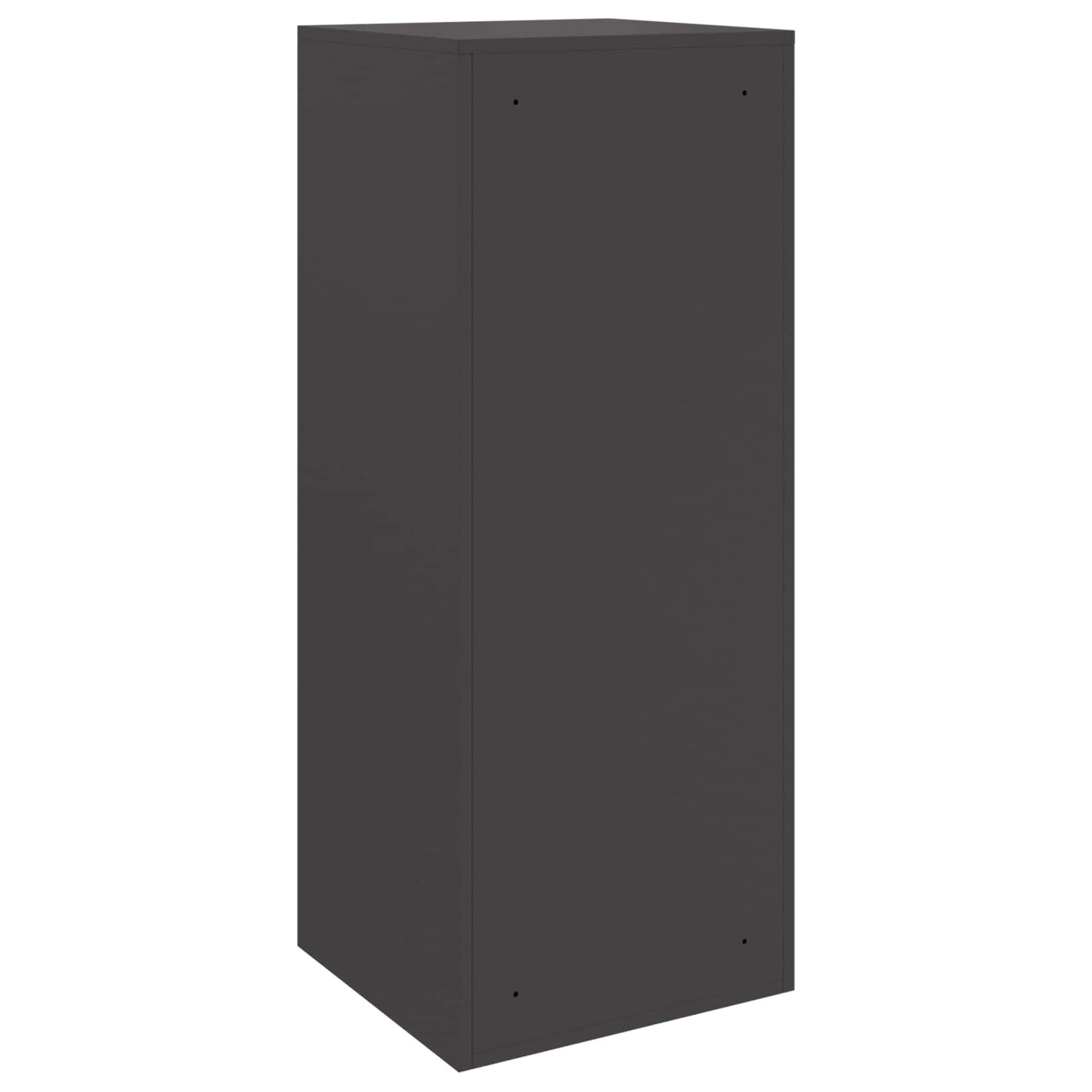 Parcel Drop Box with Door Black 16.14 x 14.96 x 40.55 in Steel