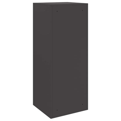 Parcel Drop Box with Door Black 16.14 x 14.96 x 40.55 in Steel