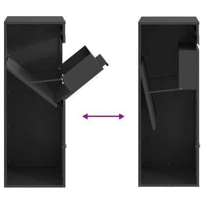 Parcel Drop Box with Door Black 16.14 x 14.96 x 40.55 in Steel