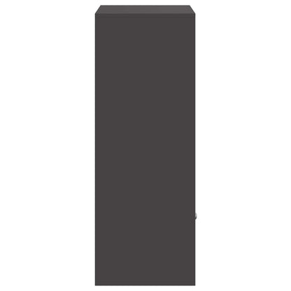 Parcel Drop Box with Door Black 16.14 x 14.96 x 40.55 in Steel