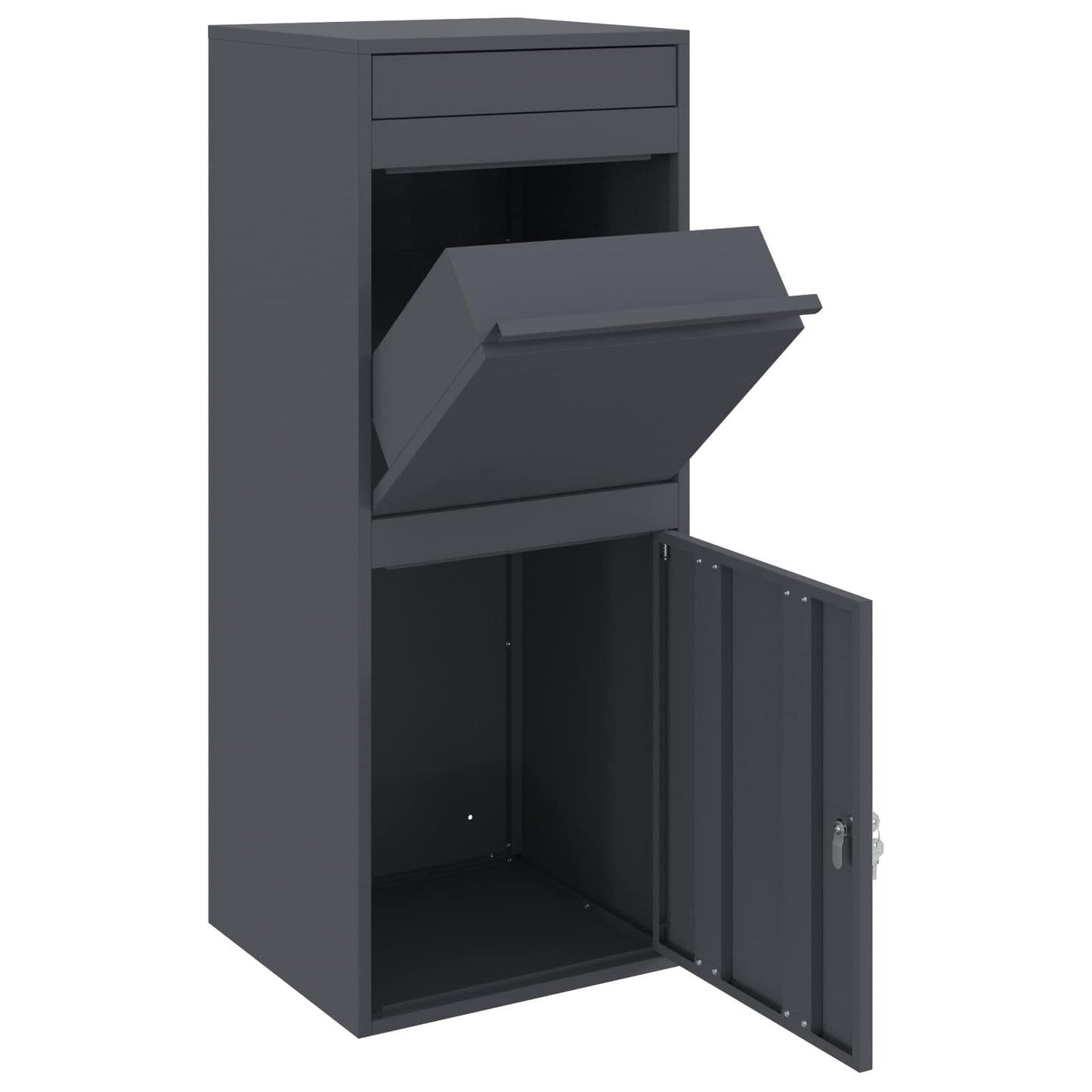 Parcel Drop Box Anthracite 16.14 x 14.96 x 40.55 in Steel